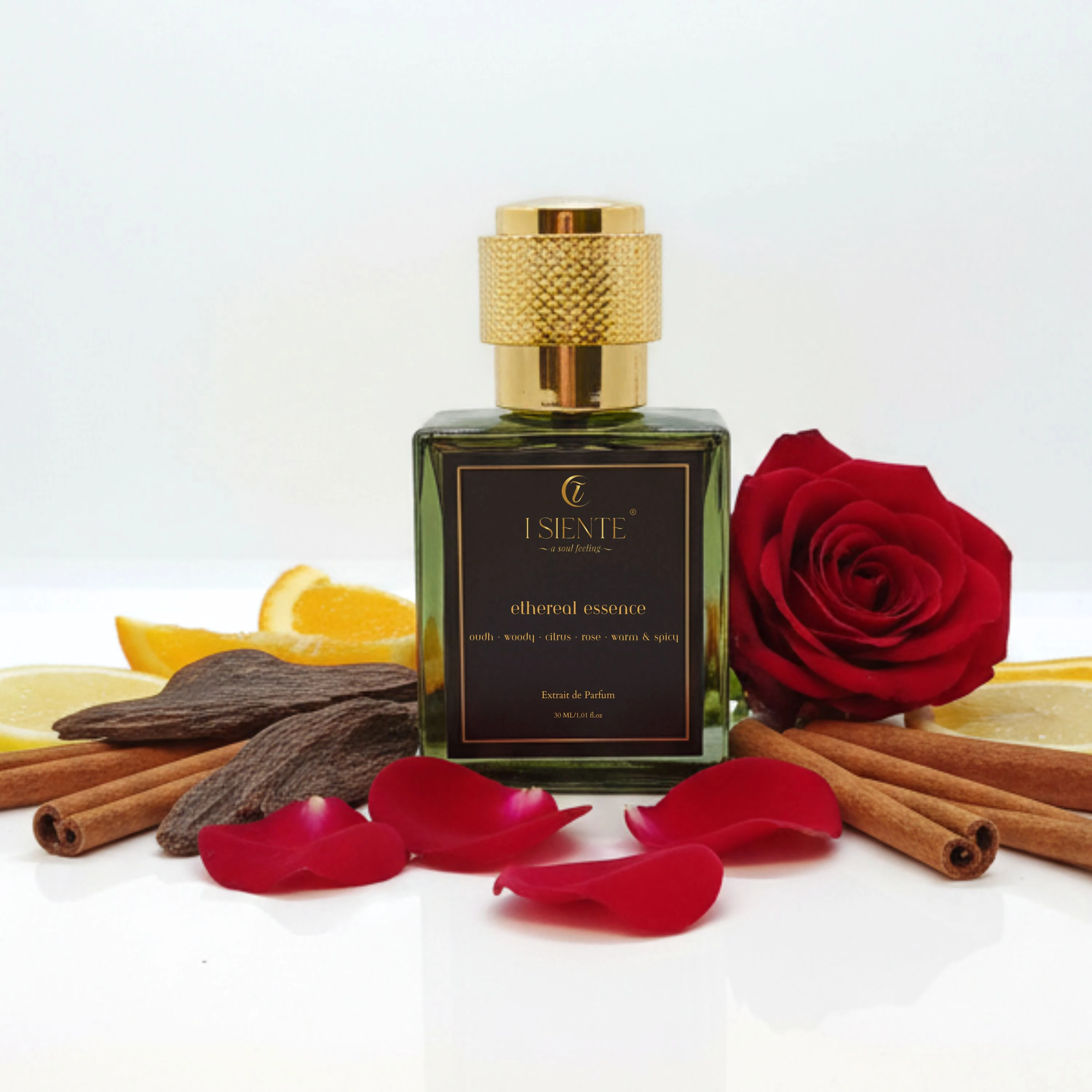 Ethereal Essence Extrait de Parfum 30ml | Long Lasting Unisex Perfume | Oudh, Woody, Citrus, Rose & Warm Spicy Notes | Premium Luxury Fragrance Gift