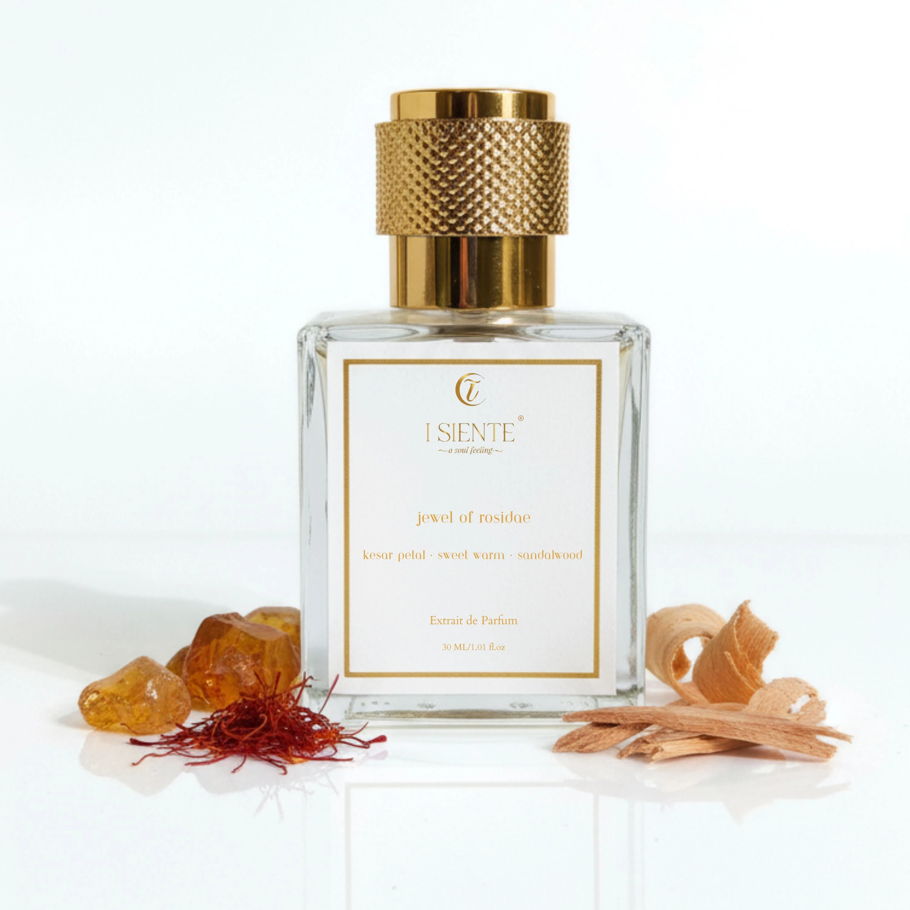 Jewel of Rosidae Extrait de Parfum 30ml | Long Lasting Unisex Perfume | Kesar Petal, Sweet Warm & Sandalwood Notes | Premium Luxury Fragrance Gift