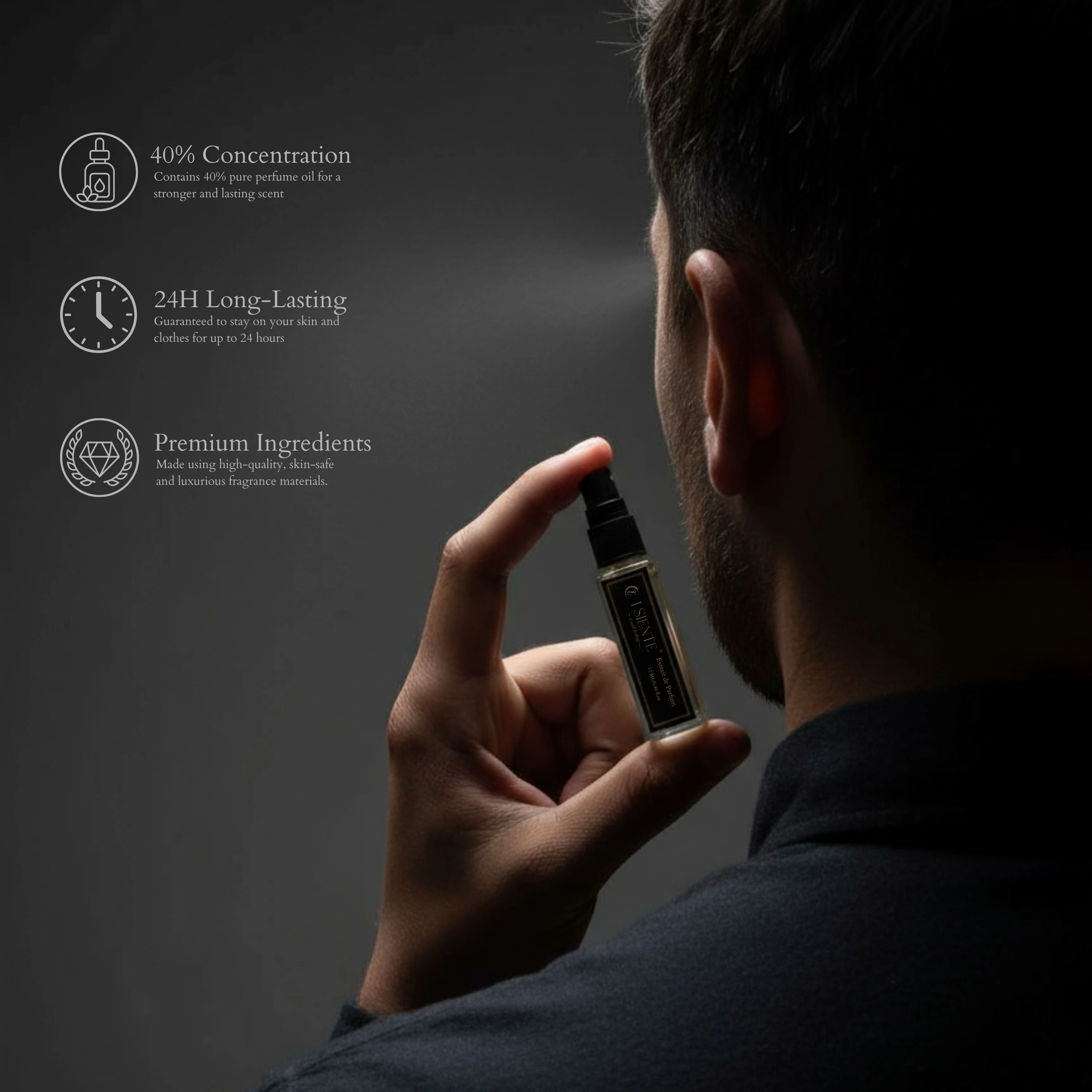 Verdant Soul Extrait de Parfum 12 ml | Long-Lasting Unisex Travel Size/Pocket Perfume | Nutty, Honey & White Floral Fragrance with Ozonic Freshness and Oudh Wood Notes