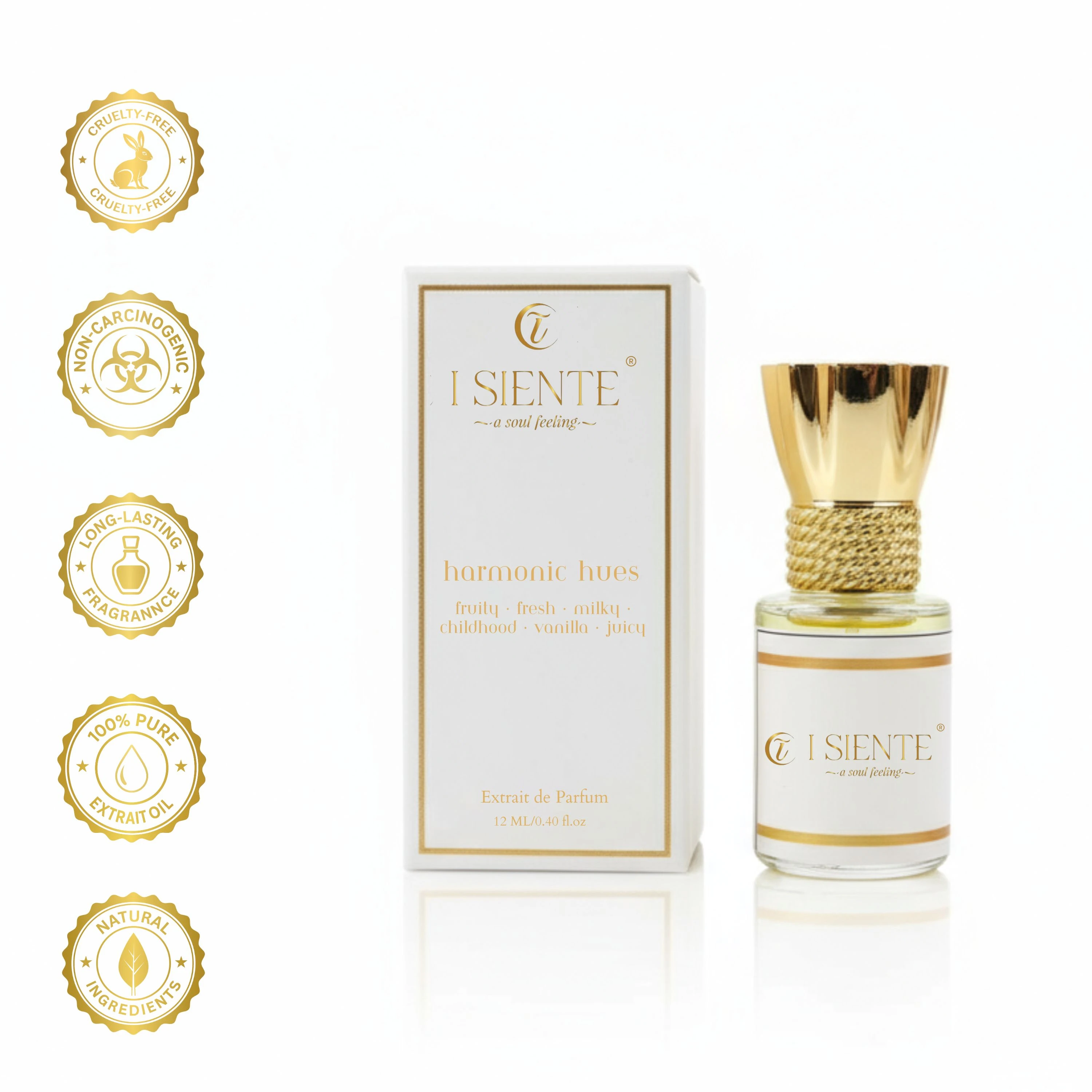 Harmonic Hues Extrait de Parfum Unisex Roll-On | 12ml | 100% Pure Concentration | Fruity, Fresh, Milky, Vanilla & Juicy Notes | 24 Hour Long Lasting Perfume | Premium Luxury Fragrance Gift